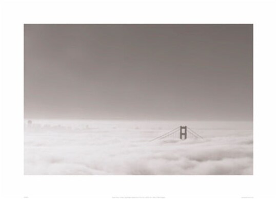 Golden Gate Bridge Art Print by Stuart Harris - Iconic San Francisco Wall Decor 19.7 x 27